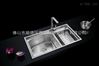 赛诺思SINOS厨房不锈钢水槽高边弧形手工槽双槽洗菜盆G412